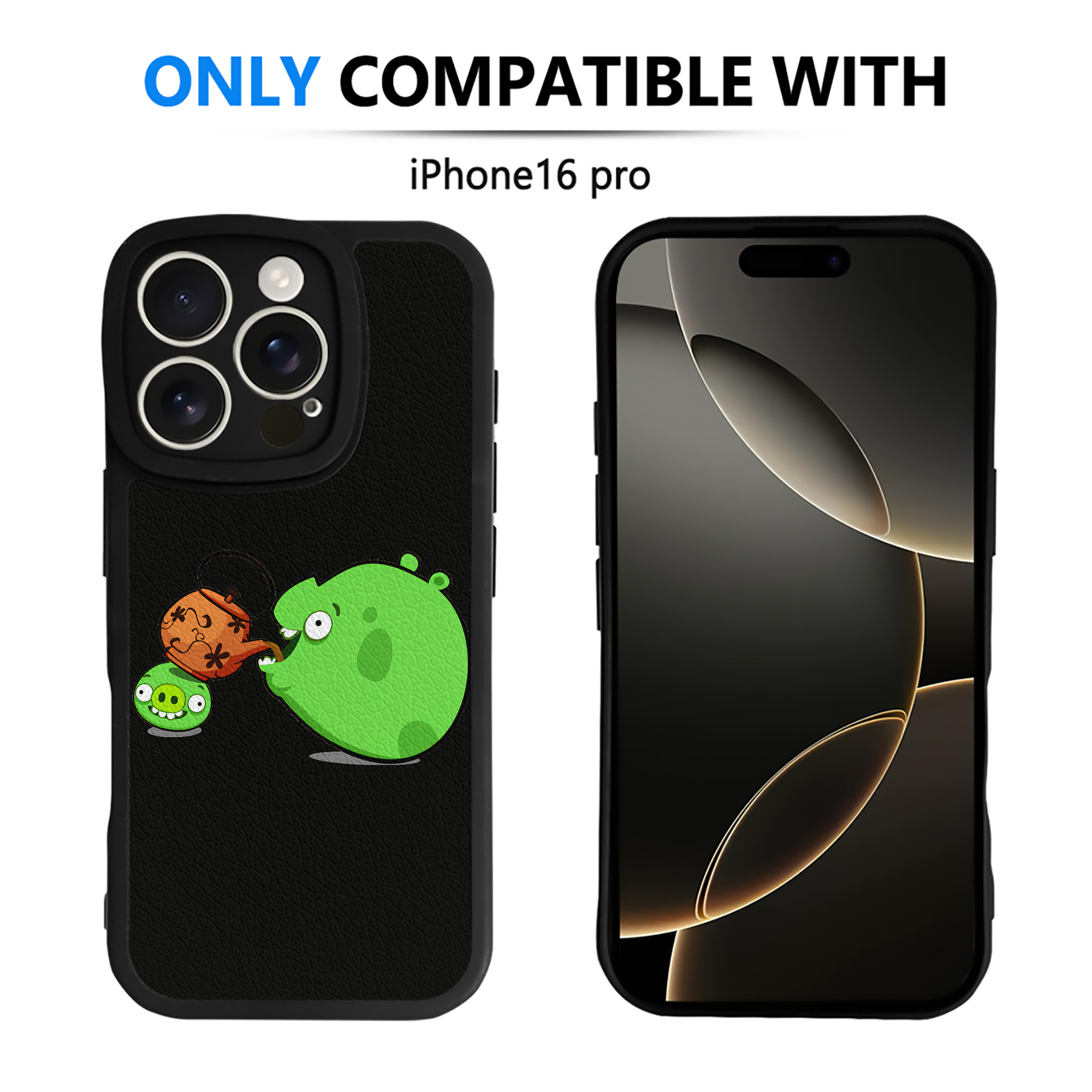 （画像用） Angry Birds アングリーバード 【iPhone 16シリーズ対応】シリコンスマホケース（レザー調） 材質：シリコン